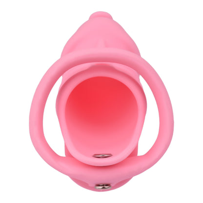 Pink Silicone Chastity Cage - M