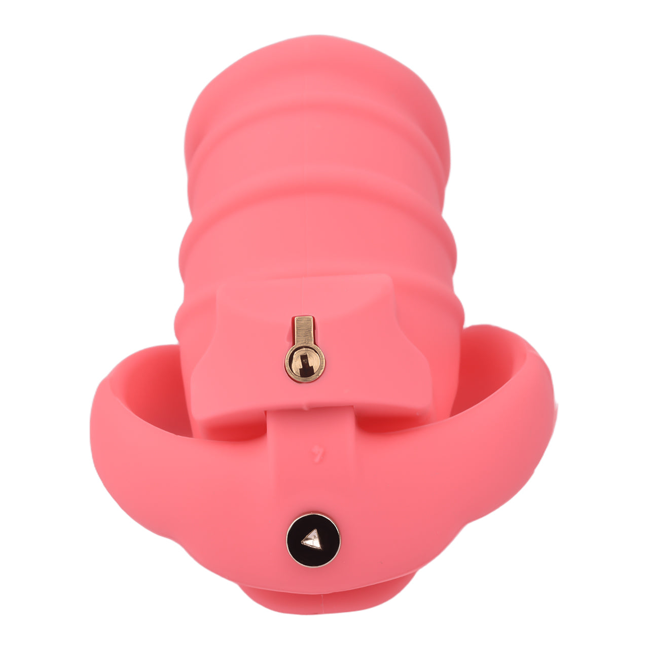 Red Silicone Chastity Cage - M