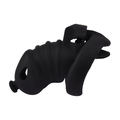 Black Silicone Chastity Cage - Small