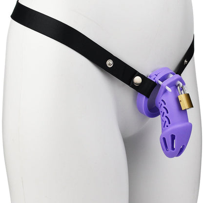 Silicone Chastity Cage - Purple