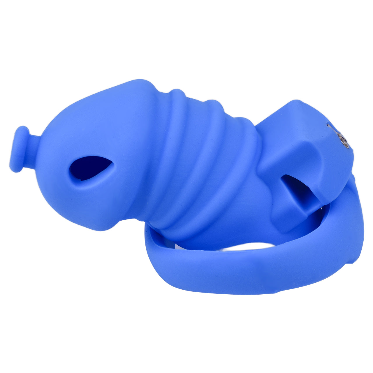 Blue Silicone Chastity Cage - Small