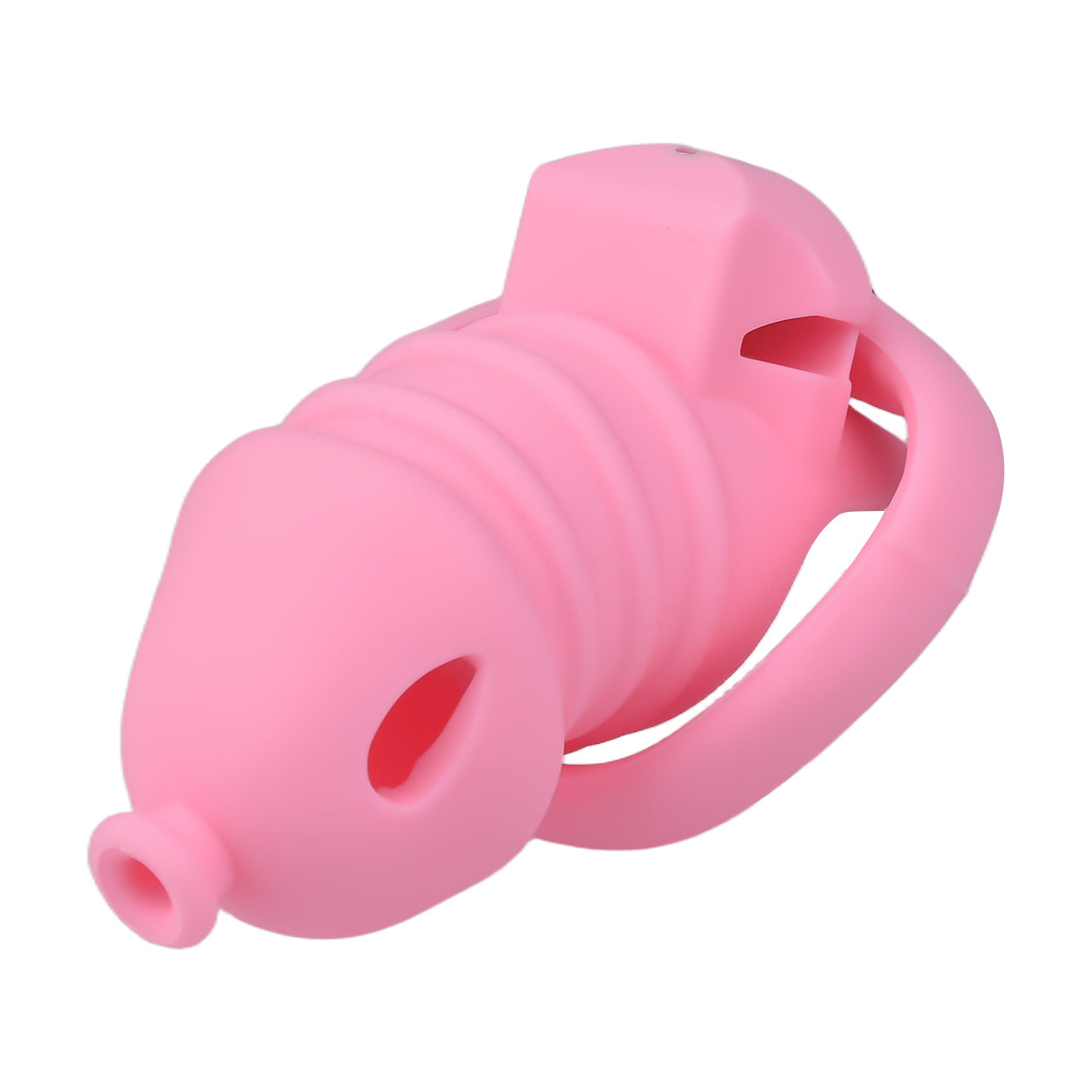 Pink Silicone Chastity Cage - Small