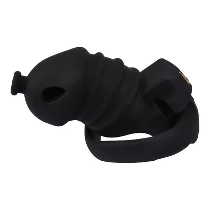 Black Silicone Chastity Cage - Small