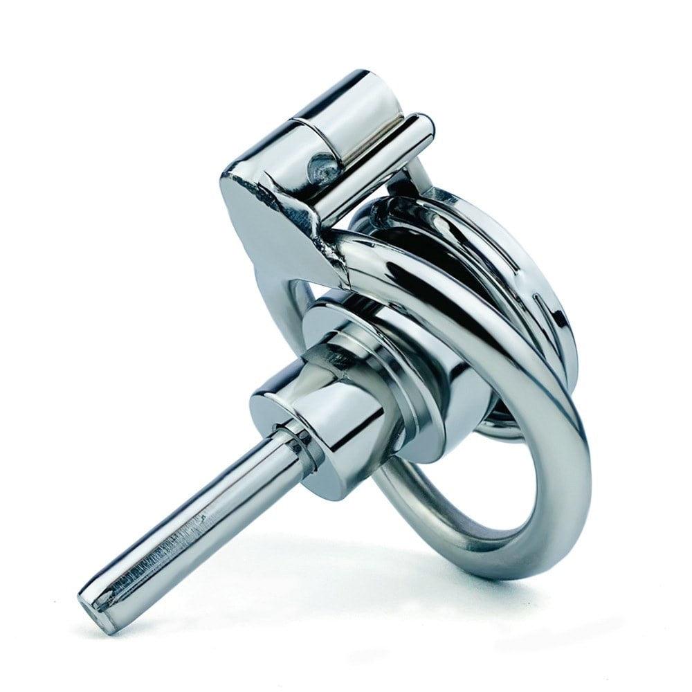 Metal Chastity Cage, Chastity Cage for Men, Metal Chastity Cage, Discreet, Long-Term Wear Chastity Cage, Comfortable Metal Chastity Cage, submissive play, dom sub play, BDSM Cock Cage, Gay Sex Toys, Male Inverted Flat small chastity cage BDSM