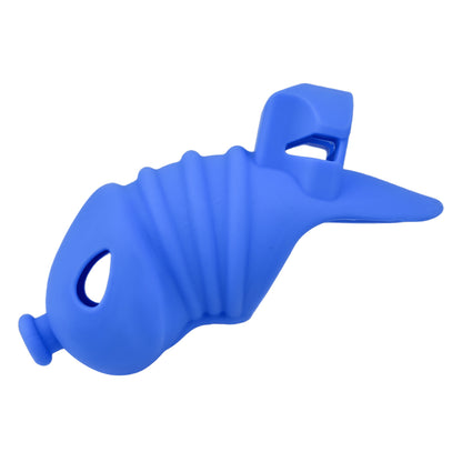 Blue Silicone Chastity Cage - Small