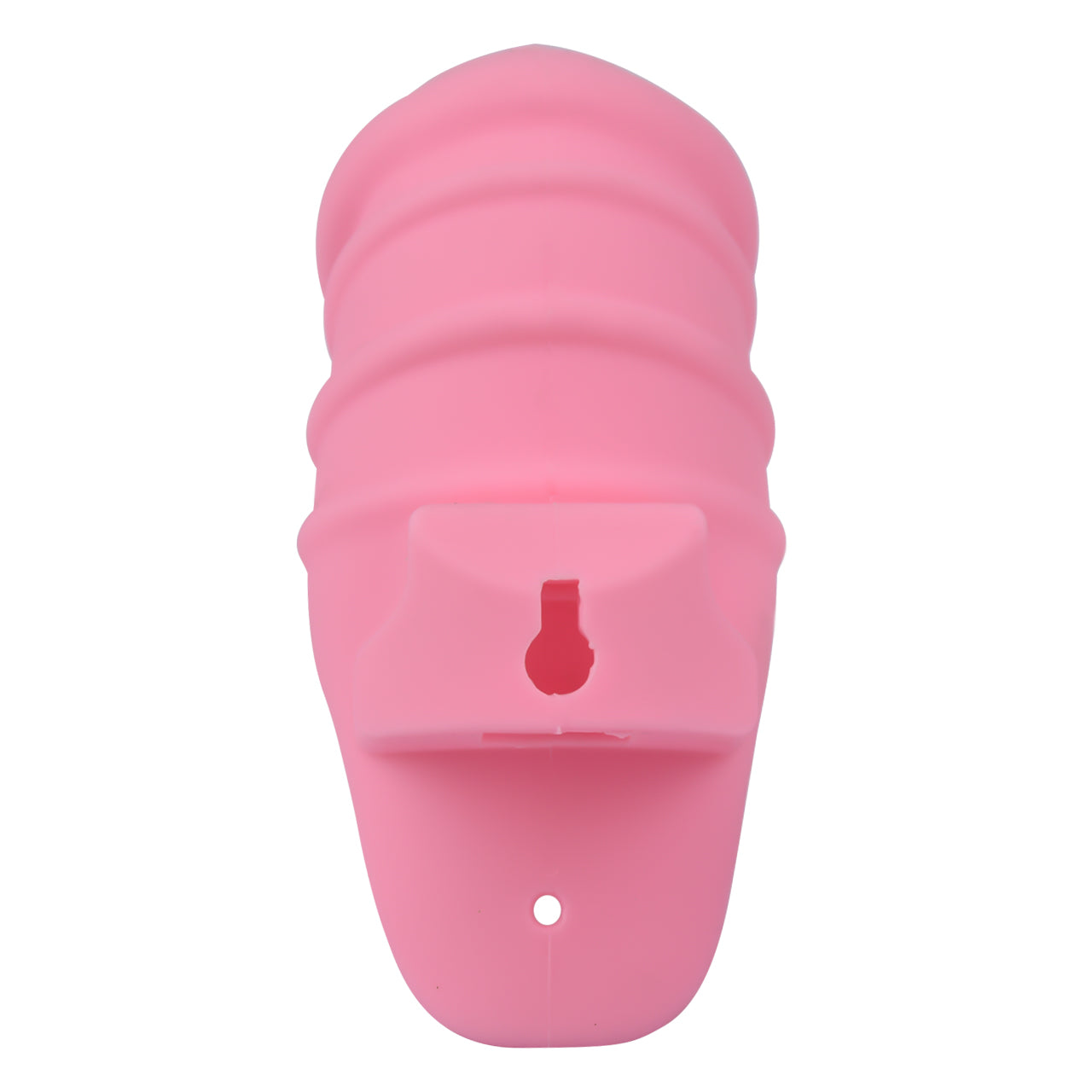 Pink Silicone Chastity Cage - M