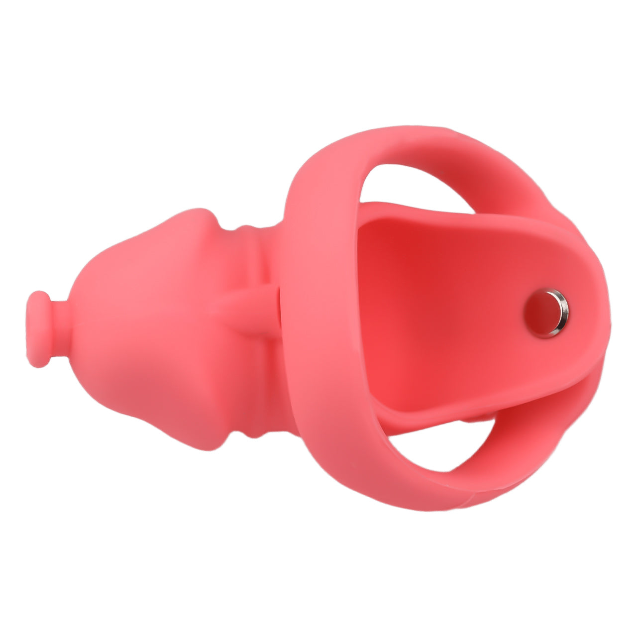 Red Silicone Chastity Cage - Small