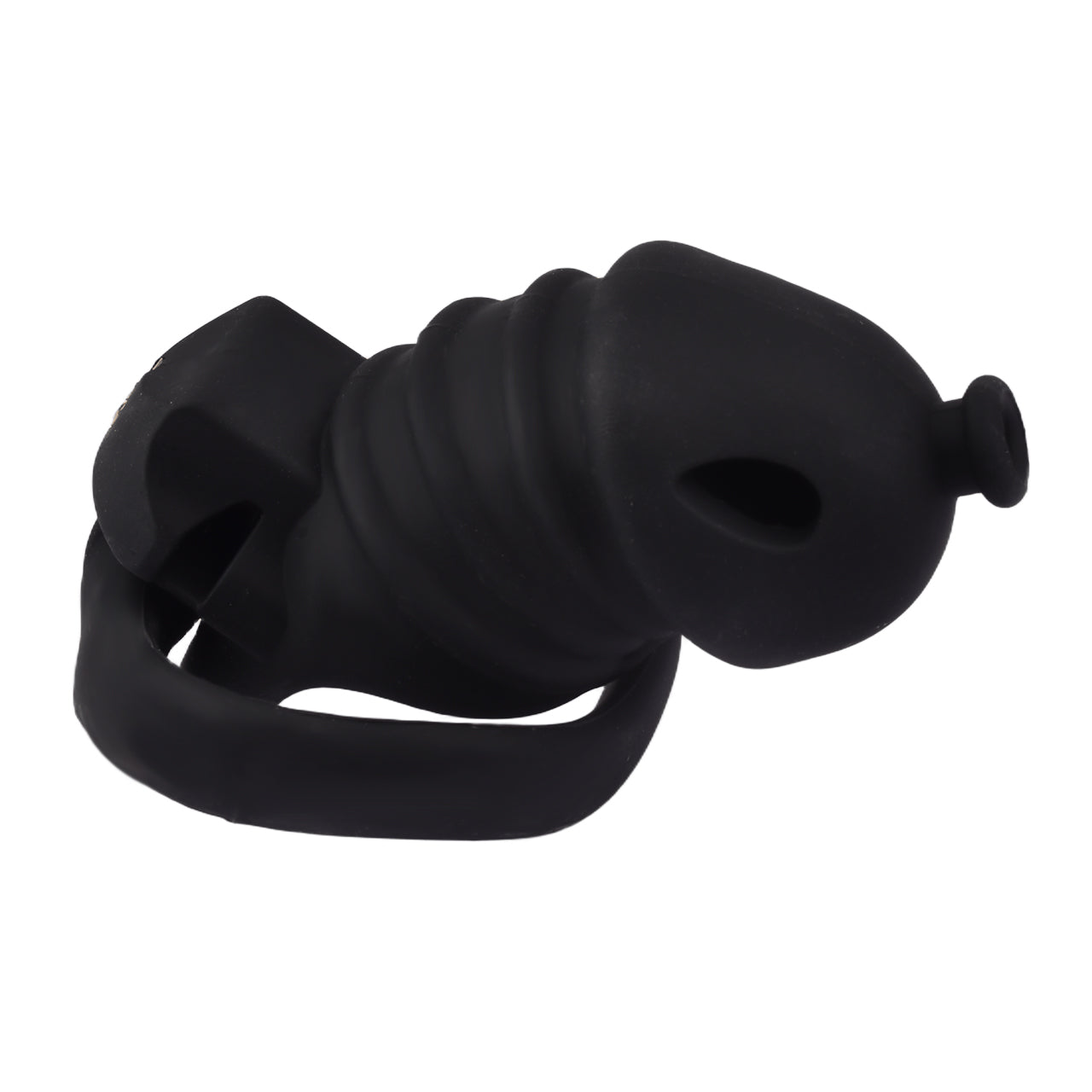 Black Silicone Chastity Cage - Small