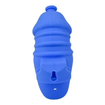 Blue Silicone Chastity Cage - Small