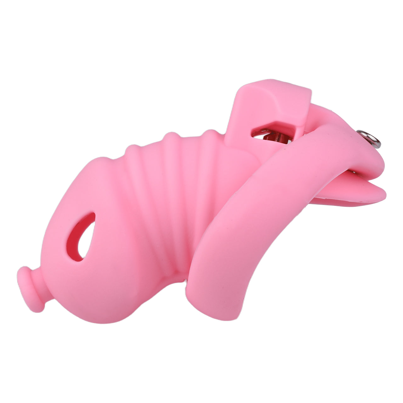 Pink Silicone Chastity Cage - Small