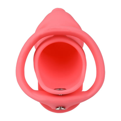 Red Silicone Chastity Cage - Small