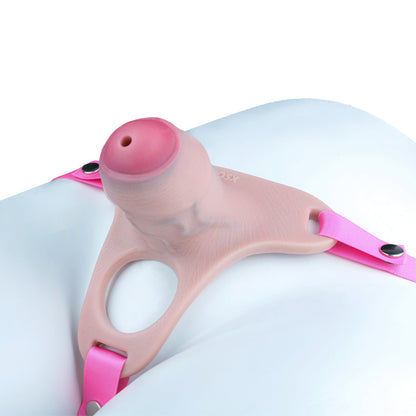 Pink Silicone Chastity Cage - Penis Profile - Cut