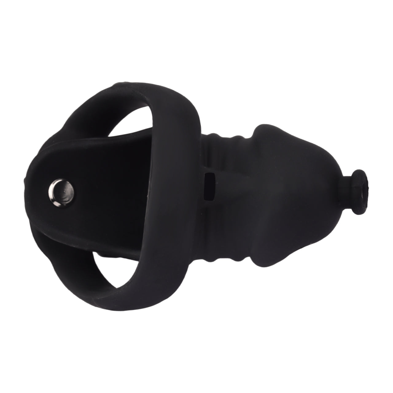 Black Silicone Chastity Cage - Small