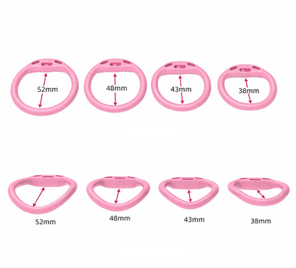 3D Printed Chastity Cage - Pink - Hidden Lock