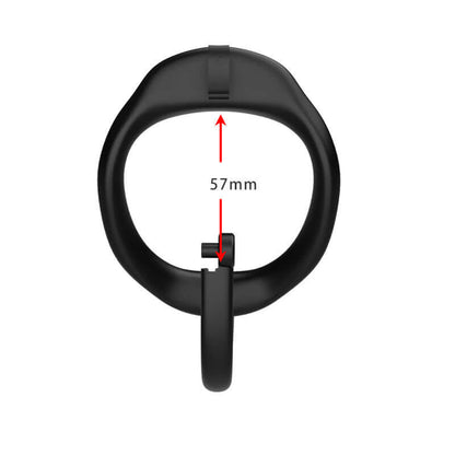 Pequeña jaula de castidad con soporte escrotal - Negra