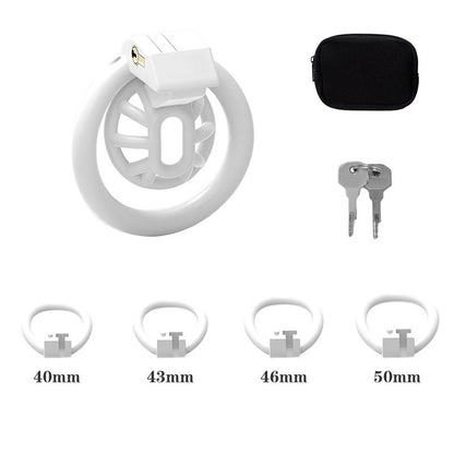 Male Inverted Chastity Cage - white