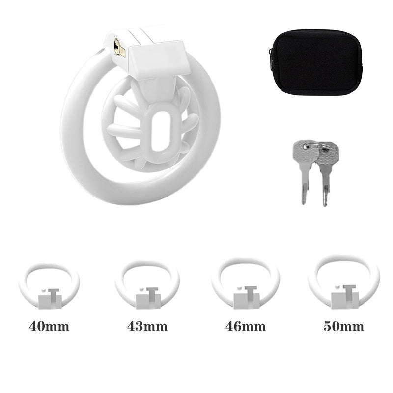 Male Inverted Chastity Cage - white