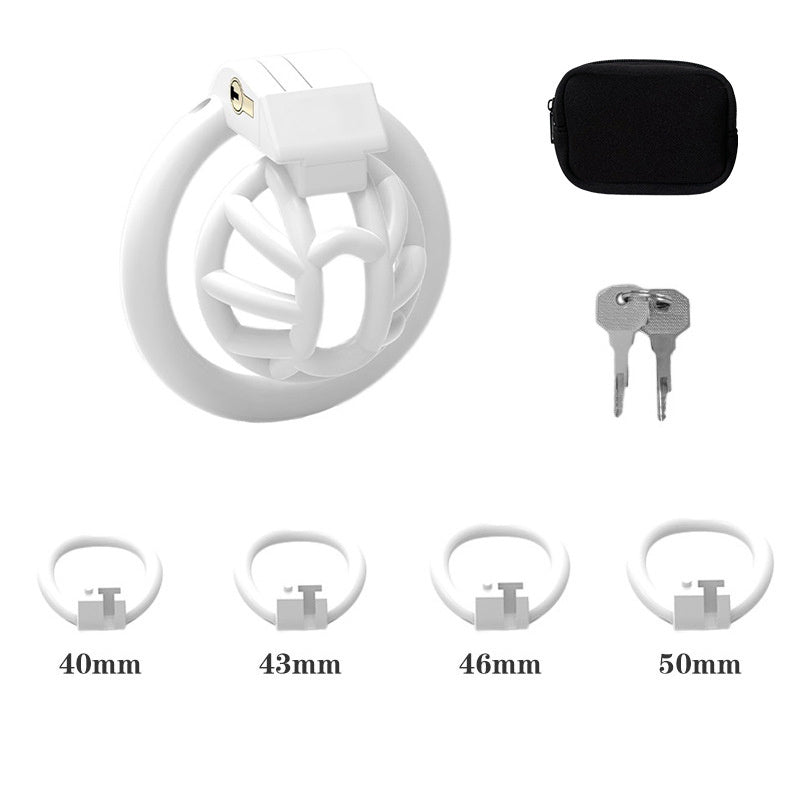 Male Inverted Chastity Cage - white