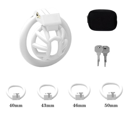 Male Inverted Chastity Cage - white
