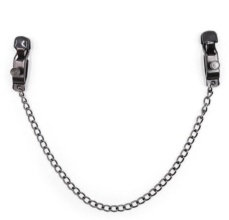 nipple clamps, adjustable nipple clamps, BDSM clamps, nipple play, kink accessories, rubber-coated clamps, erotic pinching, nipple chain, customizable pressure, nipple and clitoral stimulation, fetish gear, body-safe materials, sensual nipple clamps, beginner-friendly clamps, advanced BDSM toys, kinky nipple play, pleasure and pain, discreet packaging, intimate accessories, nipple teasing tools, BDSM essentials.