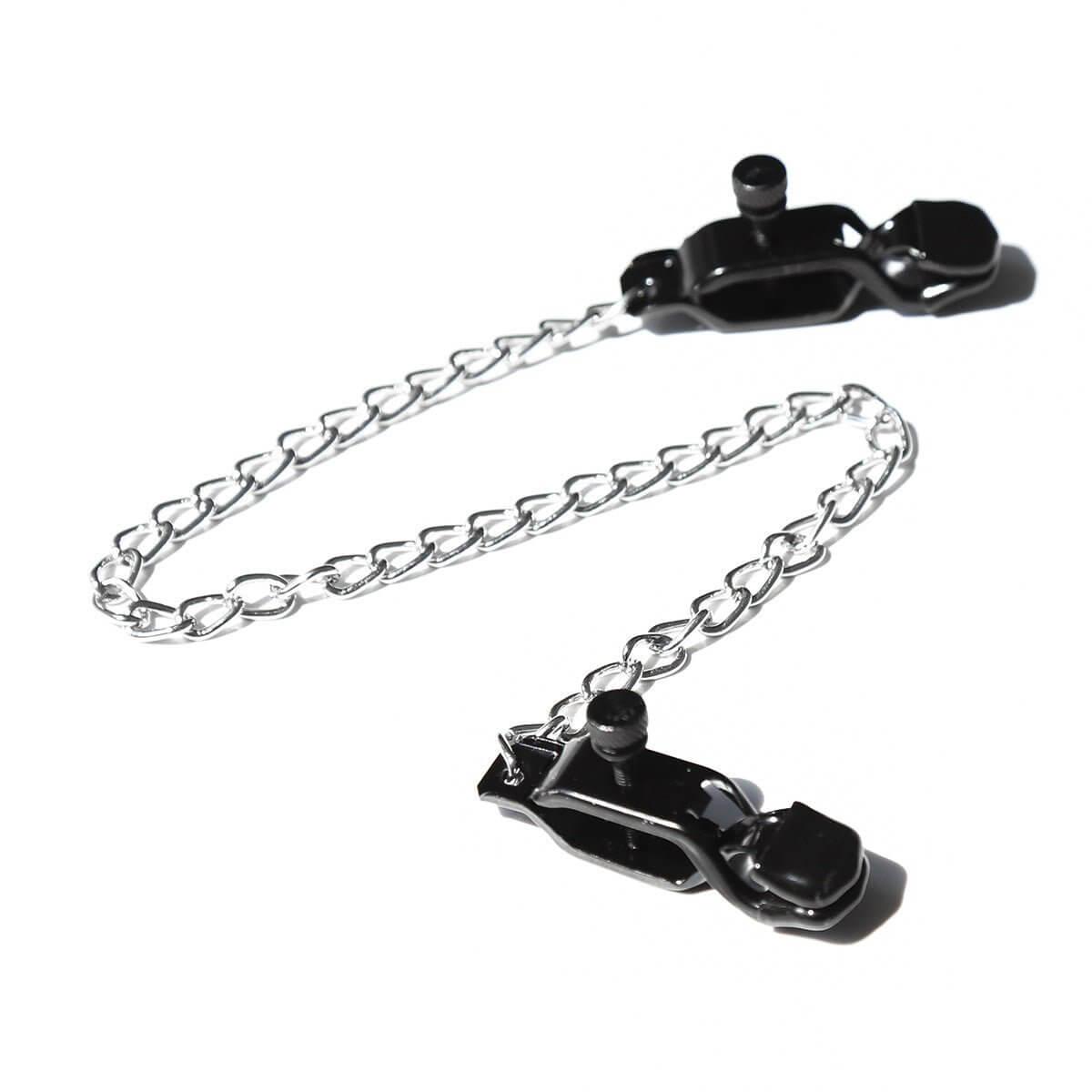 nipple clamps, adjustable nipple clamps, BDSM clamps, nipple play, kink accessories, rubber-coated clamps, erotic pinching, nipple chain, customizable pressure, nipple and clitoral stimulation, fetish gear, body-safe materials, sensual nipple clamps, beginner-friendly clamps, advanced BDSM toys, kinky nipple play, pleasure and pain, discreet packaging, intimate accessories, nipple teasing tools, BDSM essentials.