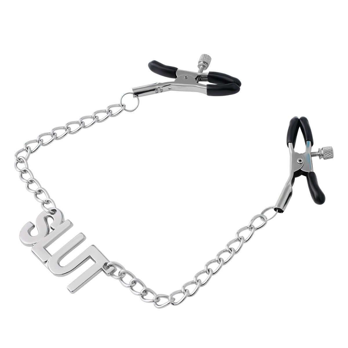 nipple clamps, adjustable nipple clamps, BDSM clamps, nipple play, kink accessories, rubber-coated clamps, erotic pinching, nipple chain, customizable pressure, nipple and clitoral stimulation, fetish gear, body-safe materials, sensual nipple clamps, beginner-friendly clamps, advanced BDSM toys, kinky nipple play, pleasure and pain, discreet packaging, intimate accessories, nipple teasing tools, BDSM essentials.