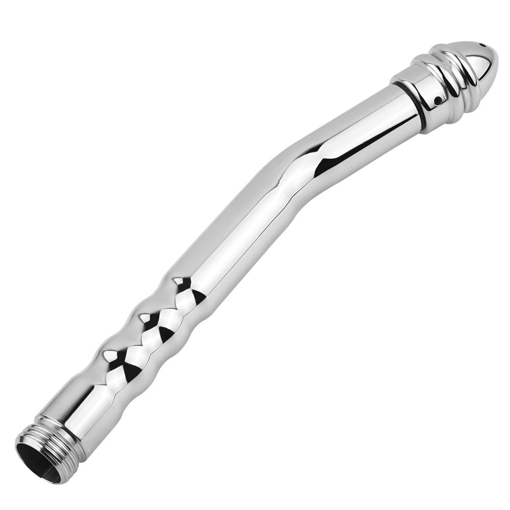 Curved anal douche nozzle for personal care