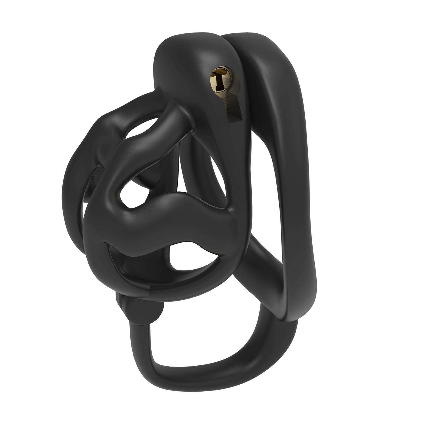 Pequeña jaula de castidad con soporte escrotal - Negra