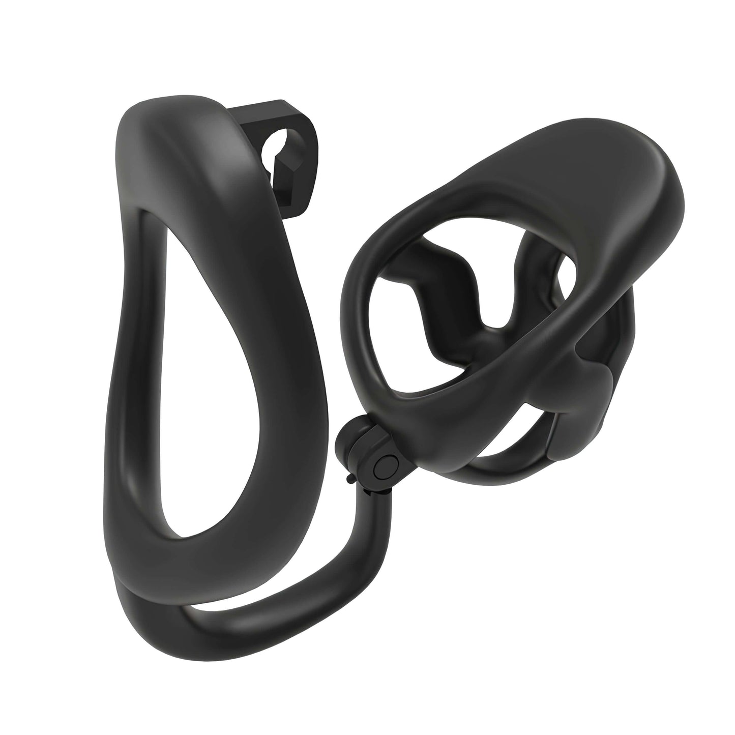 Pequeña jaula de castidad con soporte escrotal - Negra