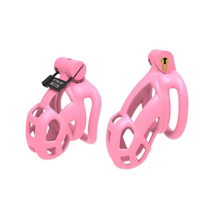 Pink Classic Cobra Gen 2 Chastity Cage made from premium nylon resin for BDSM and bondage with key lock and ergonomic design.