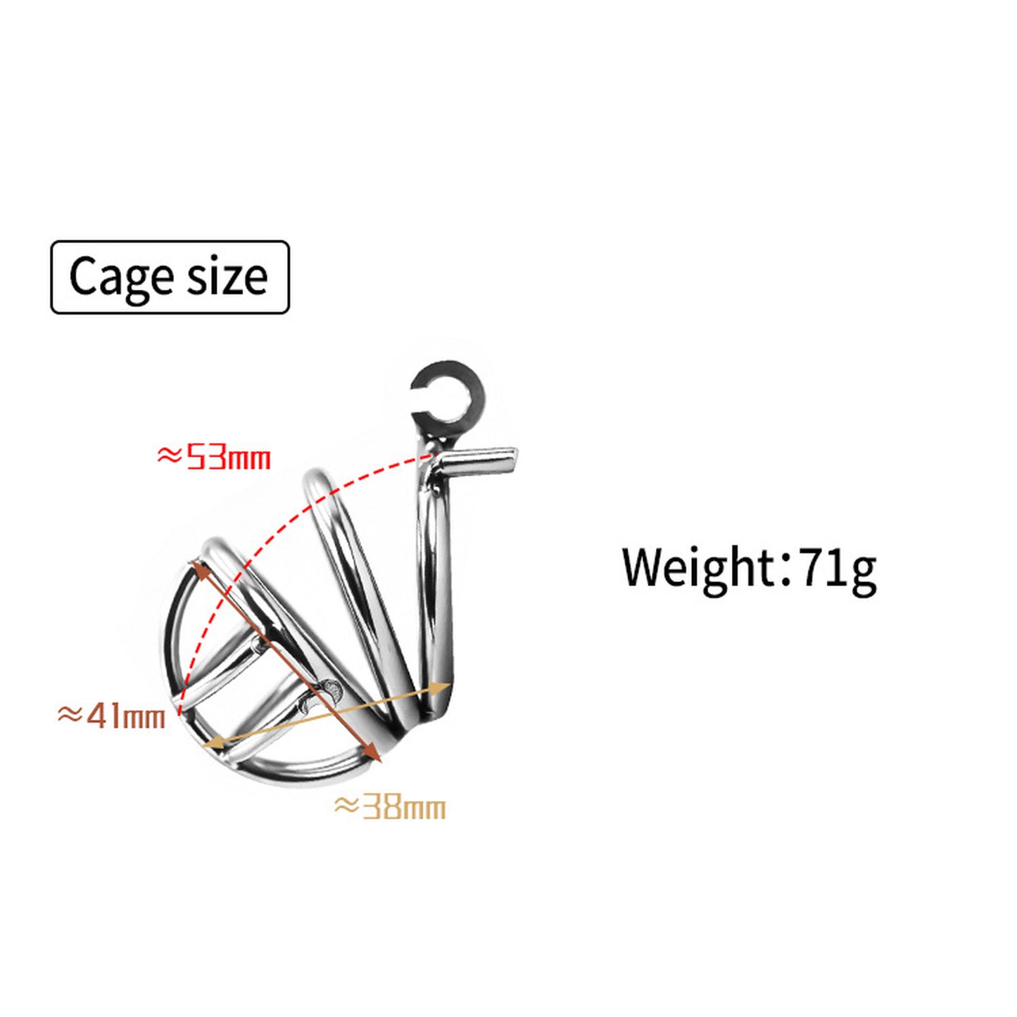 1 Inch Small Metal Cage - Silver