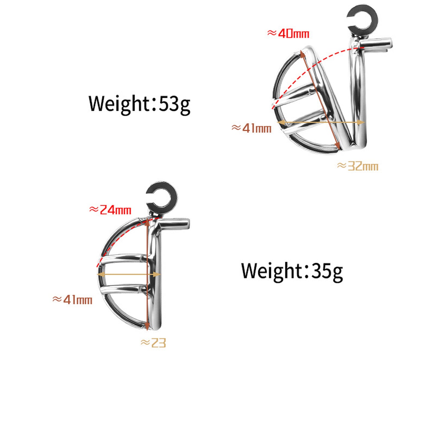 1 Inch Small Metal Cage - Silver