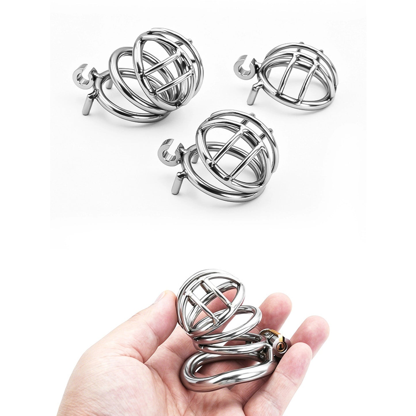 1 Inch Small Metal Cage - Silver