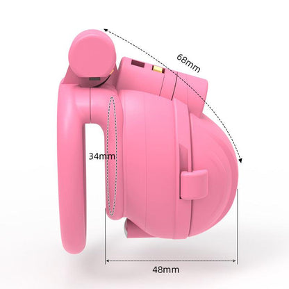 Dimensions of pink spiked chastity cage