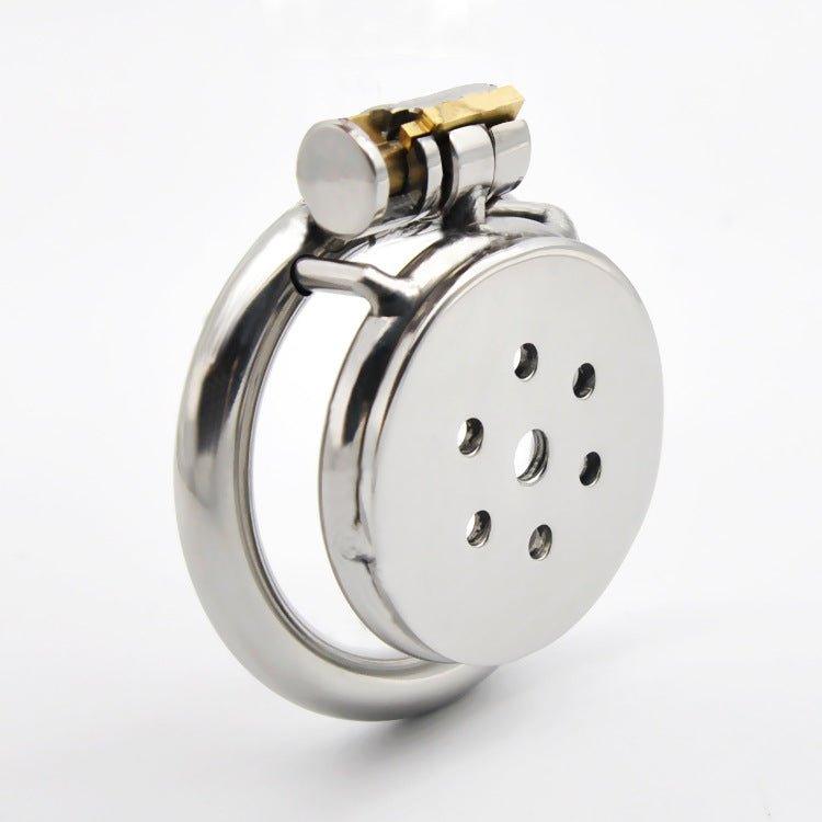 Steel chastity cage with lock mechanism