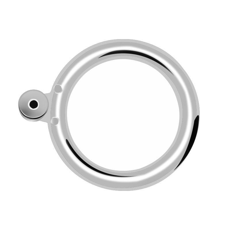 Flat chastity cage ring component, top view