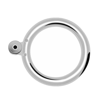 Flat chastity cage ring component, top view