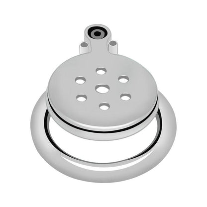 Flat chastity cage with hexagonal lock, top view