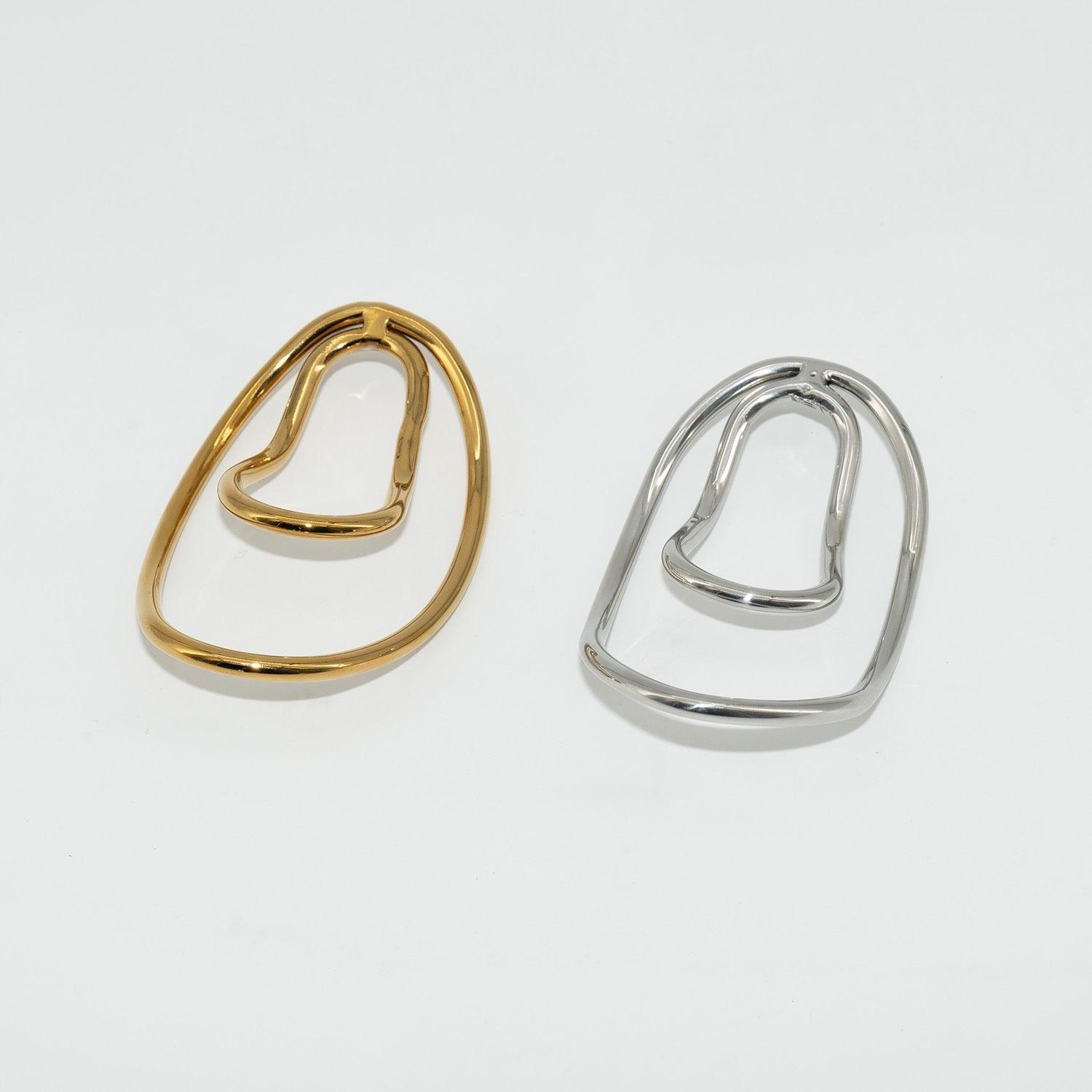 Gold and silver metal chastity cage clips