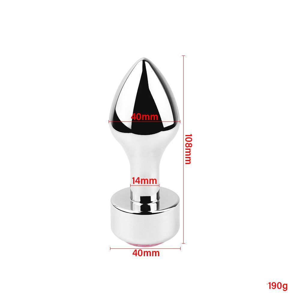 Metal butt plug dimensions: 108mm height, 40mm base