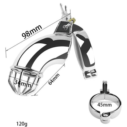 Chastity cage with 45mm ring, 120g weight