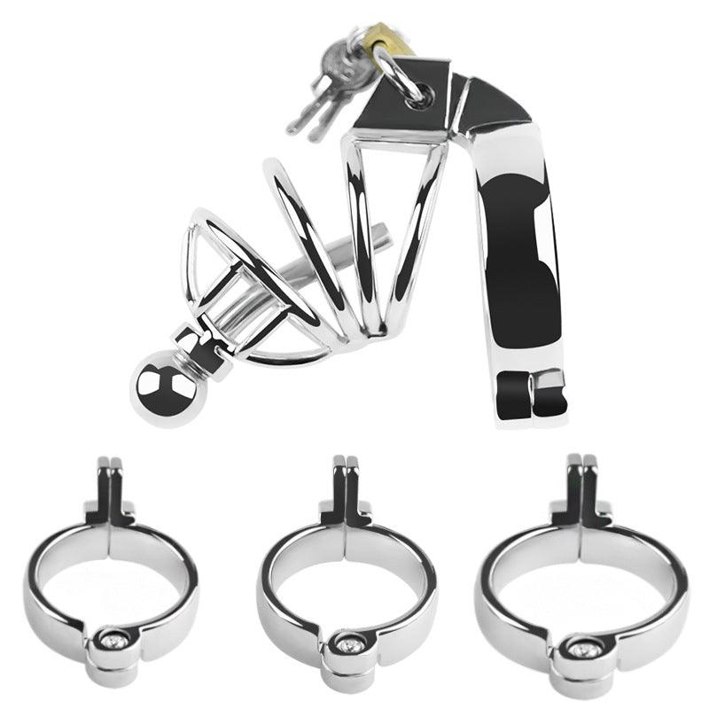 Chastity cage with three ring sizes