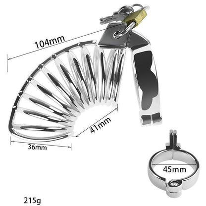 Metal chastity cage dimensions and padlock