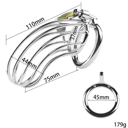 Chastity cage with 45mm ring size