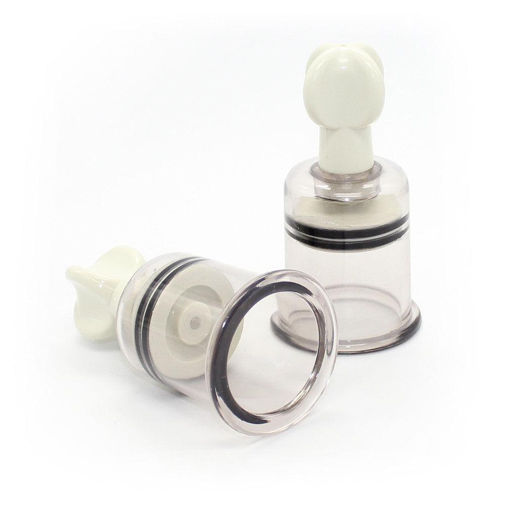 Silicone nipple puller pair with white tops