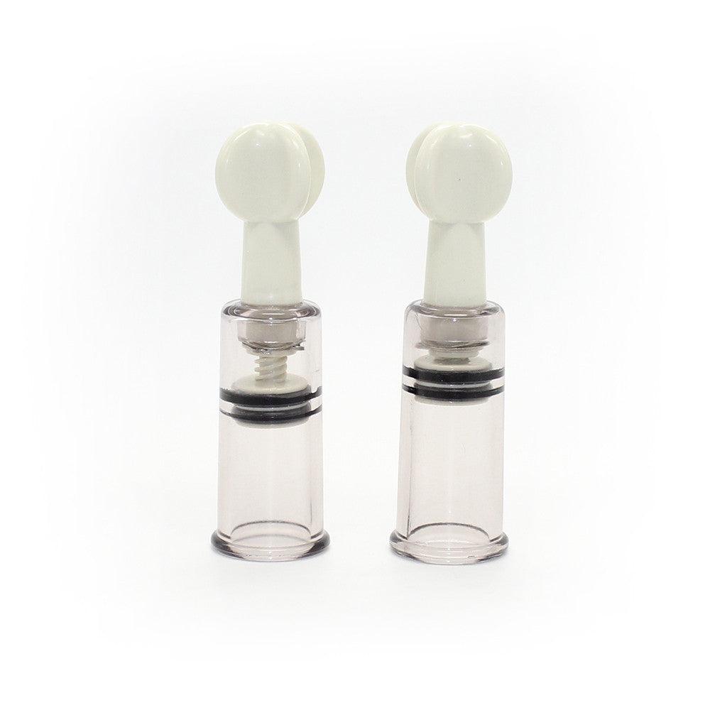 Pair of transparent silicone nipple pumps