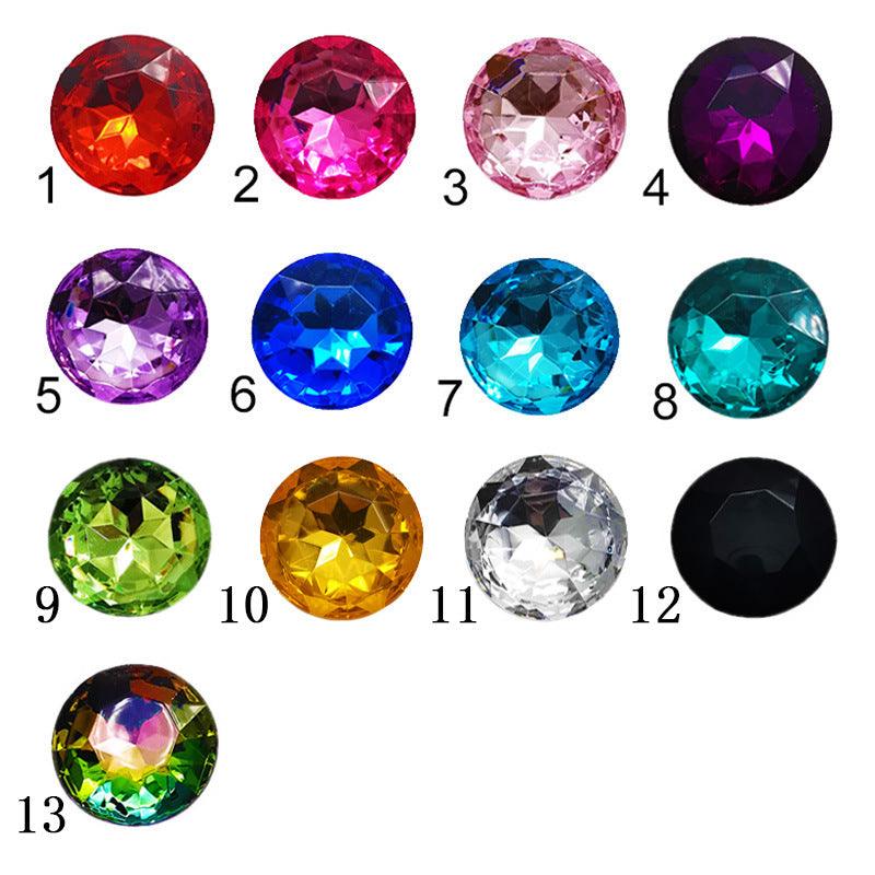 Variety of colorful gem options for butt plugs