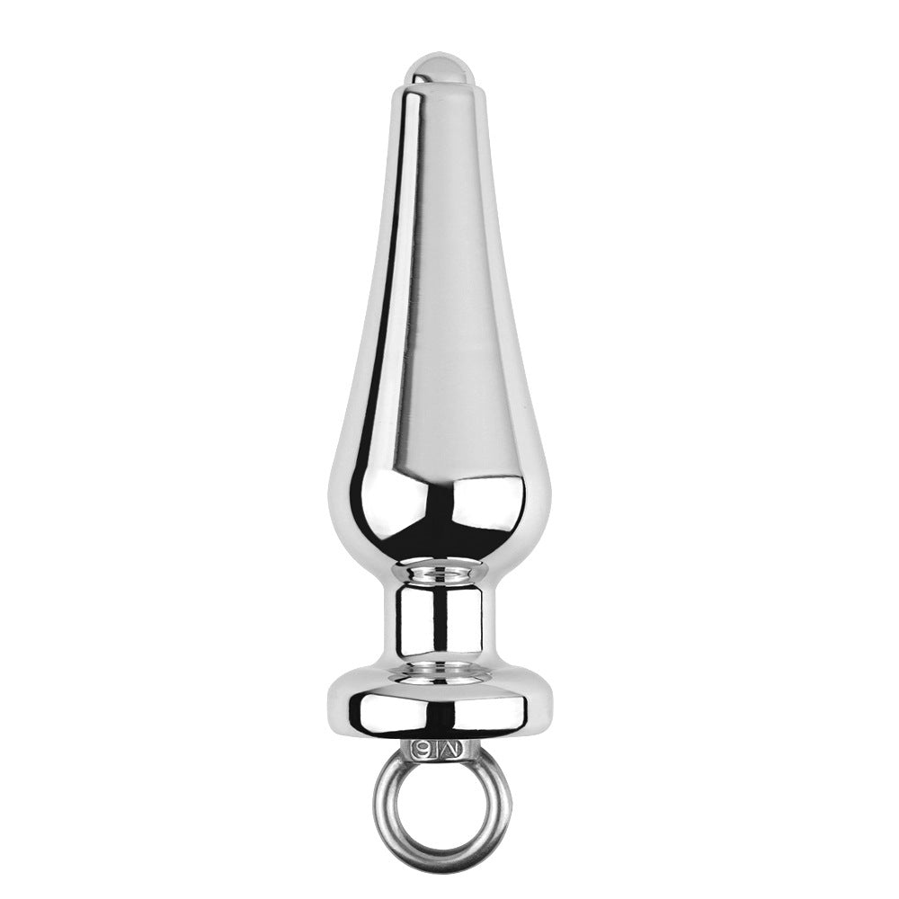 Front view of metal rectal douching tool