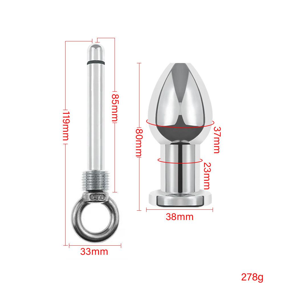 Aluminium enema kit with size specifications