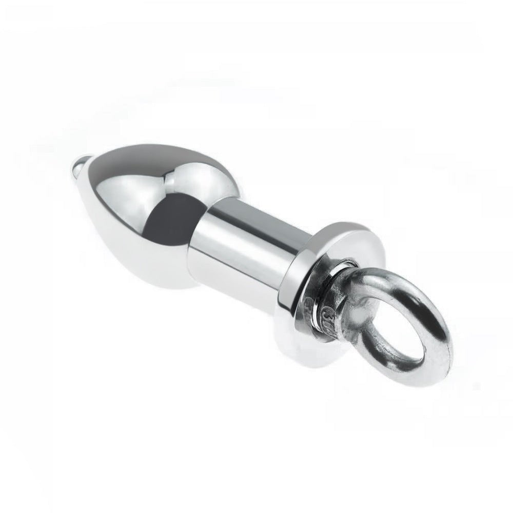 Aluminium anal douche with ring handle